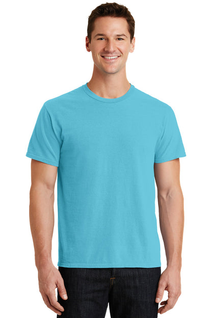 Front View of Tidal Wave Port & Co Beach Wash Garment-Dyed Tee. PC099 plain