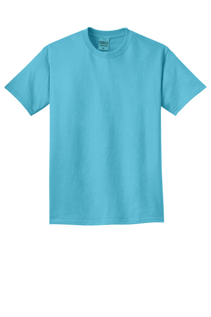 Front View of Tidal Wave Port & Co Beach Wash Garment-Dyed Tee. PC099 plain