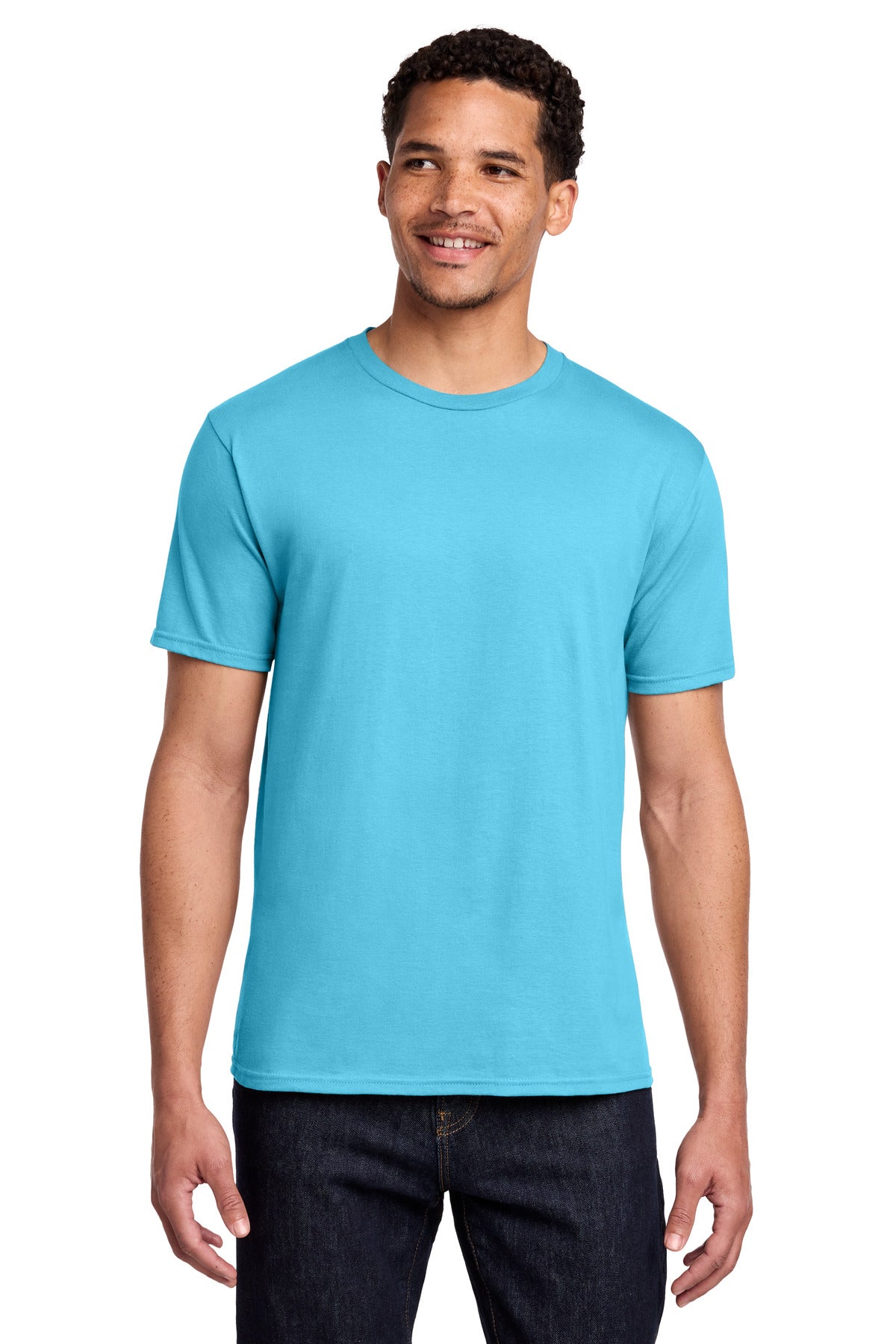 Front View of Tidal Wave Port & Co Fan Favorite Tee. PC450 plain