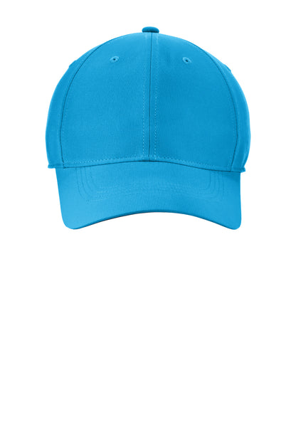 Front View of TidalBlue Nike Dri-FIT Tech Fine-Ripstop Cap NKFB6444 plain