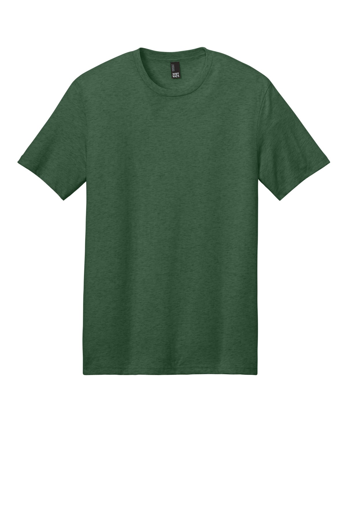 Front View of TmbrGrnHtr District Perfect Weight Tee. DT104 plain