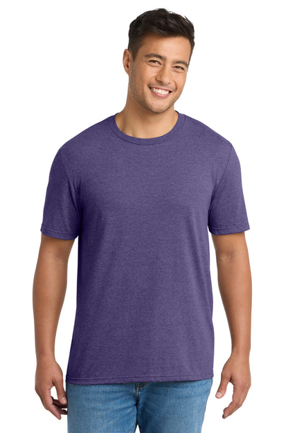 Front View of TmPrpHthr Port & Co Tri-Blend Tee. PC330 plain