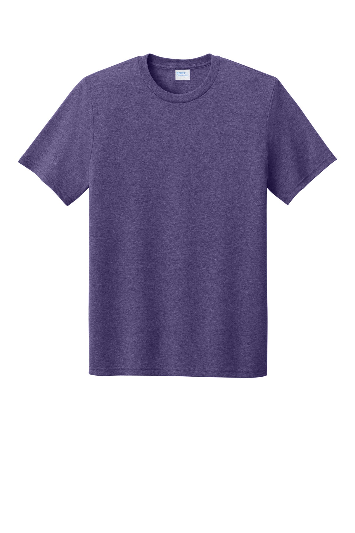 Front View of TmPrpHthr Port & Co Tri-Blend Tee. PC330 plain