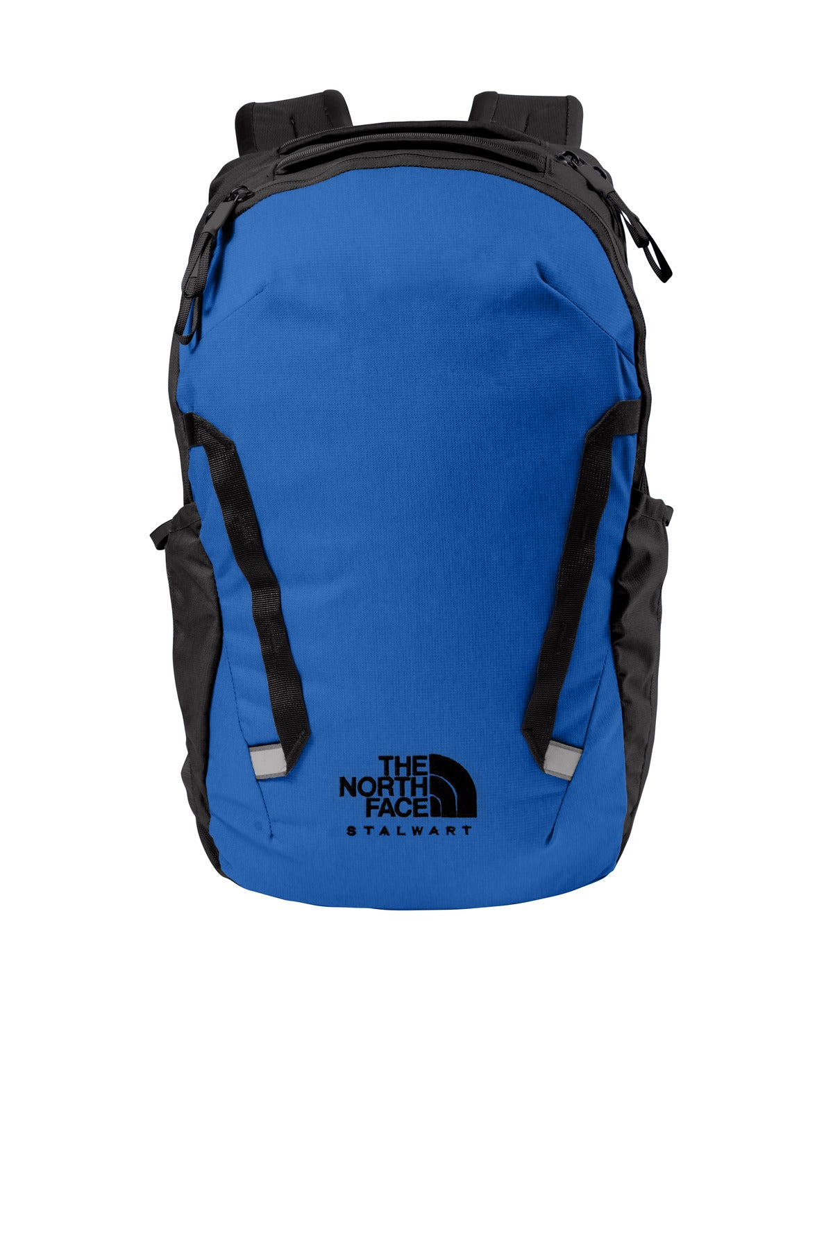 Front View of TNF Bk H/TNFBl The North Face Stalwart Backpack. NF0A52S6 plain
