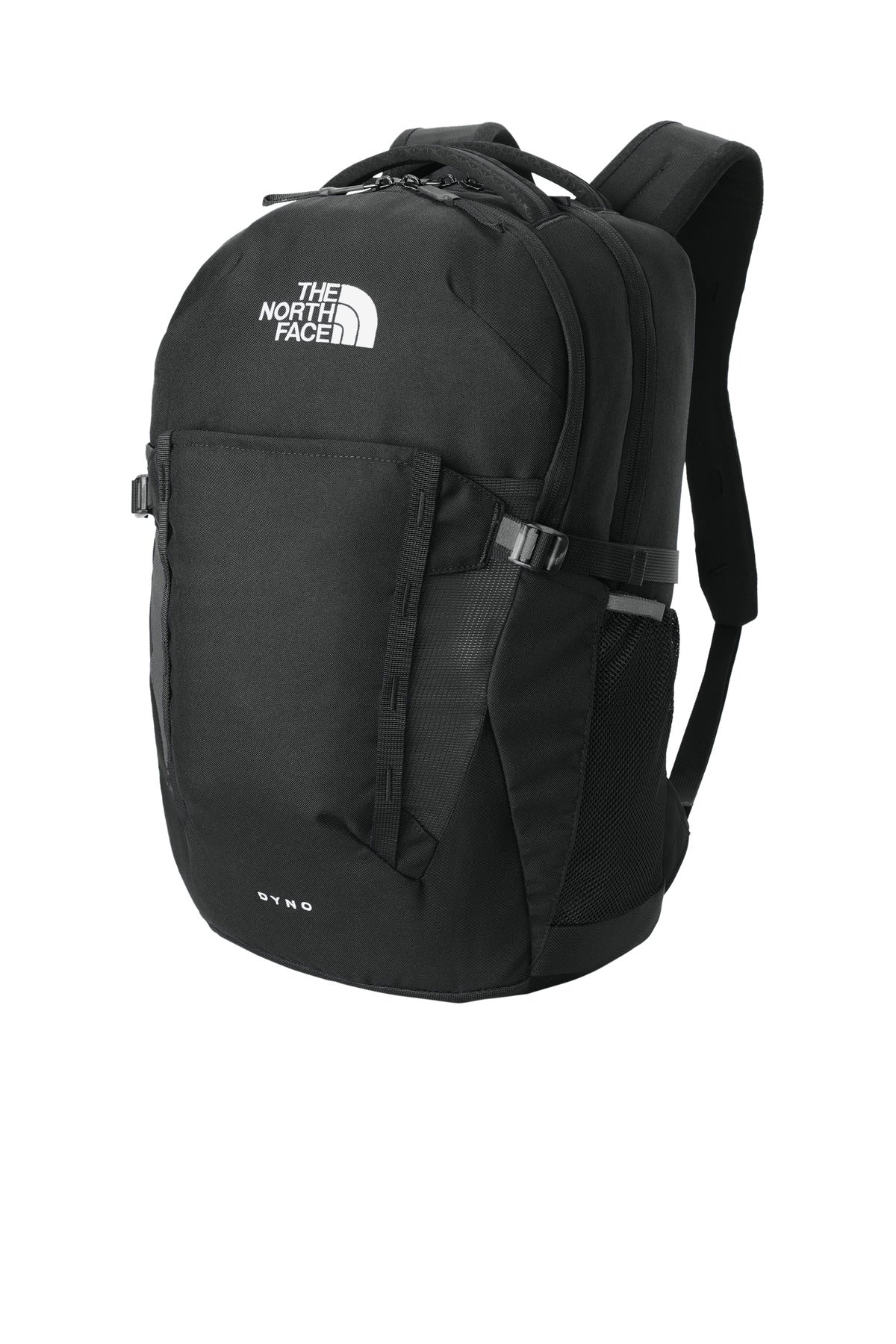 Front View of TNF Black The North Face Dyno Backpack. NF0A52S7 plain