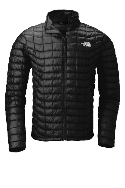 Front View of TNF Black The North Face ThermoBall Trekker Jacket. NF0A3LH2 plain