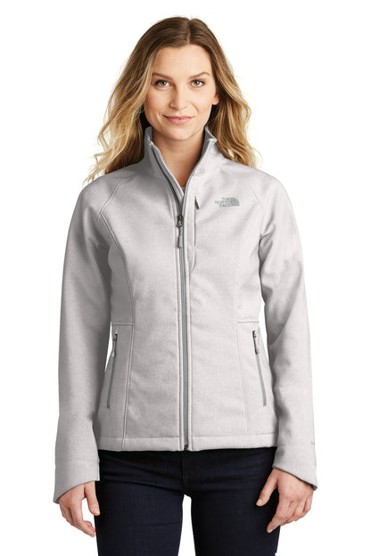 Front View of TNF Lt Grey He The North Face Women's Apex Barrier Soft Shell Jacket. NF0A3LGU plain