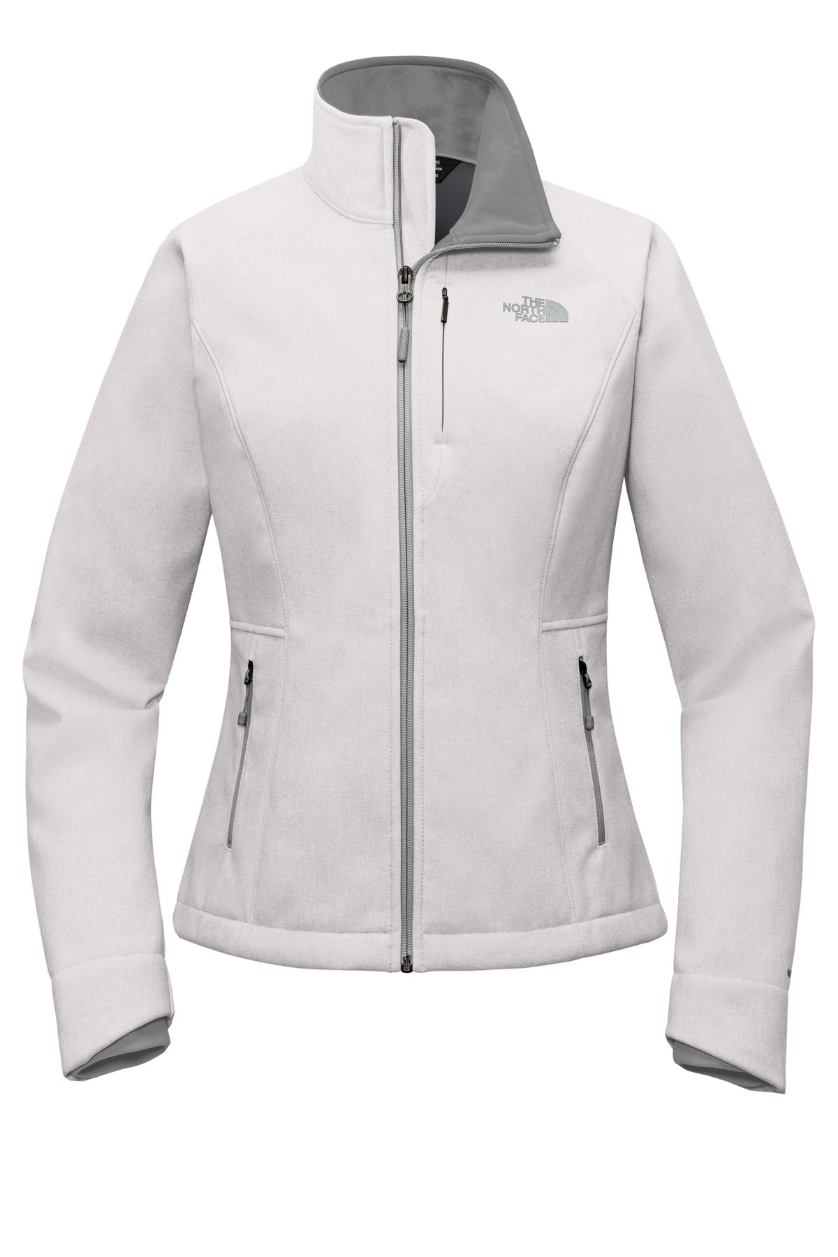 Front View of TNF Lt Grey He The North Face Women's Apex Barrier Soft Shell Jacket. NF0A3LGU plain