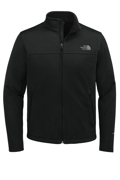 Front View of TNFBlack The North Face Chest Logo Ridgewall Soft Shell Jacket NF0A88D5 plain