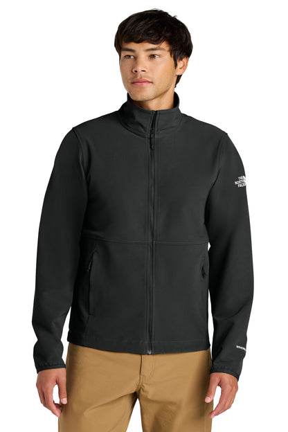 Front View of TNFBlack The North Face Edge Stretch Soft Shell Jacket NF0A8ENN plain