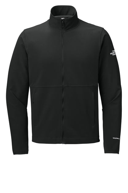 Front View of TNFBlack The North Face Edge Stretch Soft Shell Jacket NF0A8ENN plain