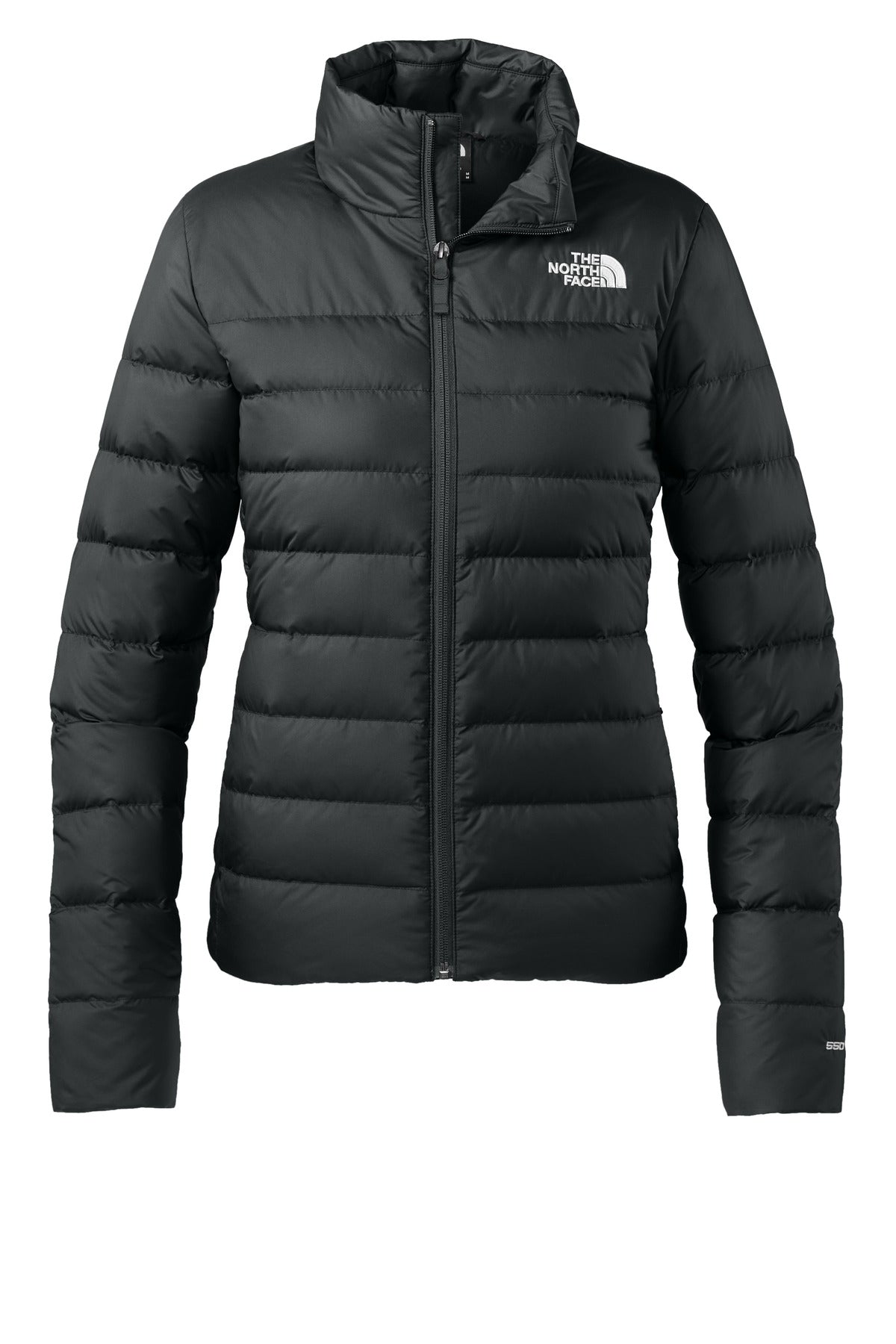 Front View of TNFBlack The North Face Women's Down Hybrid Jacket NF0A7V4G plain