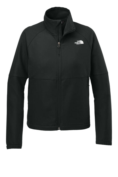 Front View of TNFBlkHthr The North Face Women's Barr Lake Soft Shell Jacket NF0A8C5C plain