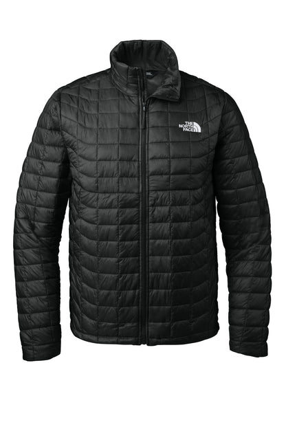 Front View of TNFMatteBk The North Face ThermoBall Trekker Jacket. NF0A3LH2 plain