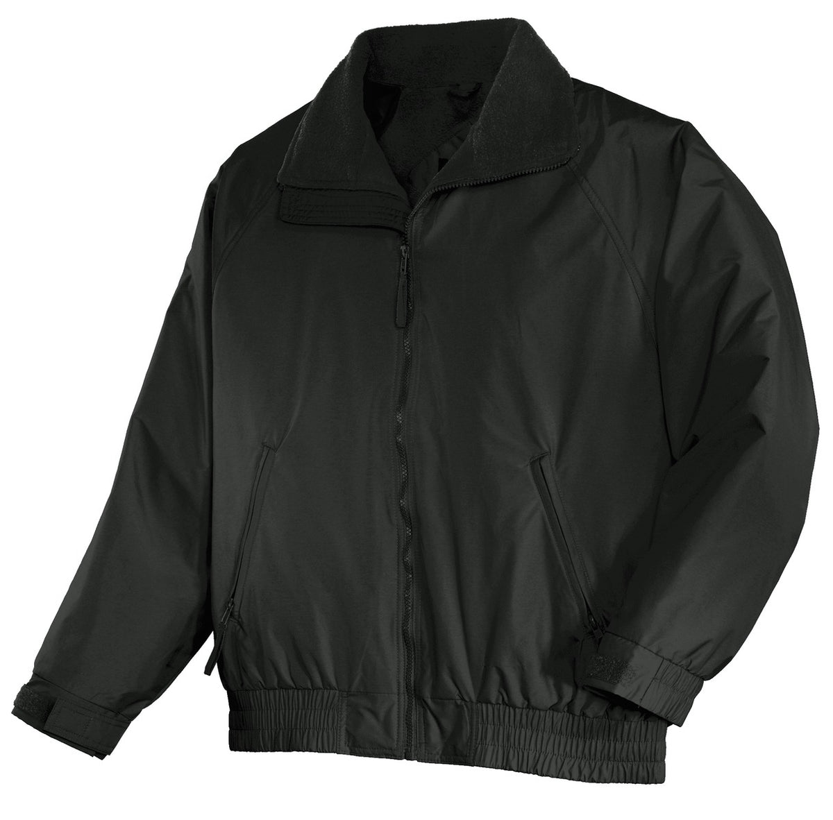 Front View of Tr Black/Tr Bk Port Authority Competitor Jacket. JP54 plain