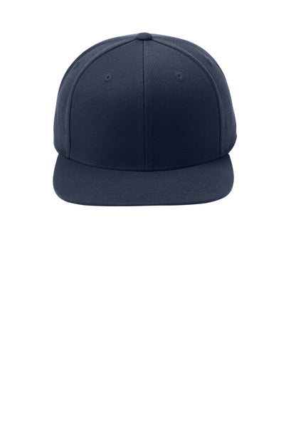 Front View of Tr Nvy/Tr Nvy Sport-Tek YP Classics Flat Bill Snapback Cap. STC19 plain
