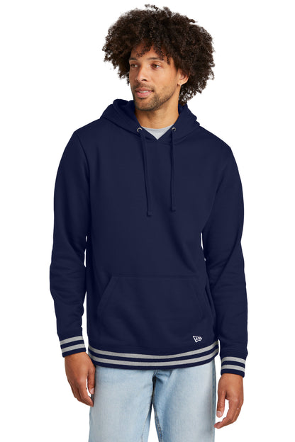 Front View of TrNv/AthHt New Era Comeback Fleece Pullover Hoodie NEA550 plain