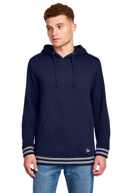 Front View of TrNv/AthHt New Era Comeback Fleece Pullover Hoodie NEA550 plain