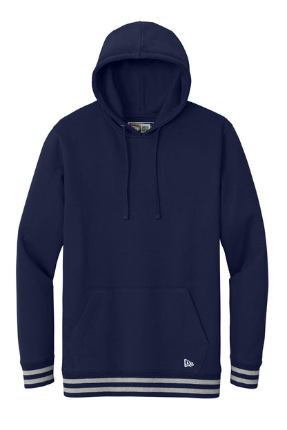 Front View of TrNv/AthHt New Era Comeback Fleece Pullover Hoodie NEA550 plain
