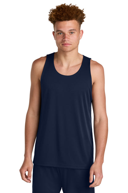 Front View of TrNv/White Sport-Tek PosiCharge Competitor Rev Tank ST551 plain
