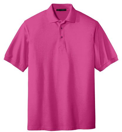 Front View of Tropical Pink Port Authority Extended Size Silk Touch Polo K500ES plain