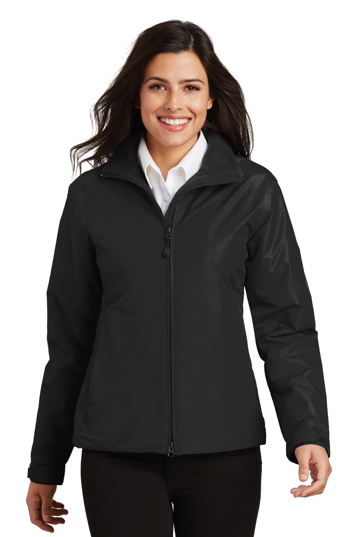 Front View of Tru Bk/Tru Bk Port Authority Women's Challenger Jacket. L354 plain