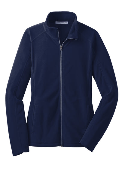 Front View of True Navy Port Authority Women's Microfleece Jacket. L223 plain