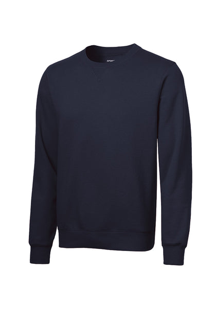 Front View of True Navy Sport-Tek Crewneck Sweatshirt. ST266 plain