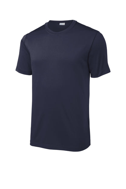 Front View of True Navy Sport-Tek Posi-UV Pro Tee. ST420 plain