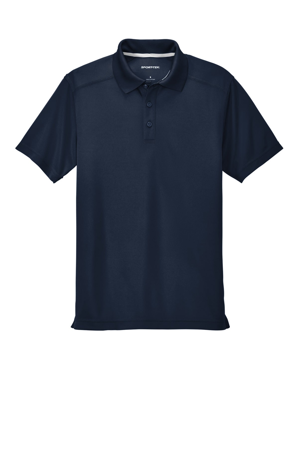 Front View of True Navy Sport-Tek PosiCharge Micro-Mesh Polo. ST680 plain
