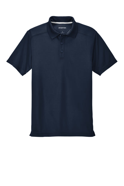 Front View of True Navy Sport-Tek PosiCharge Micro-Mesh Polo. ST680 plain