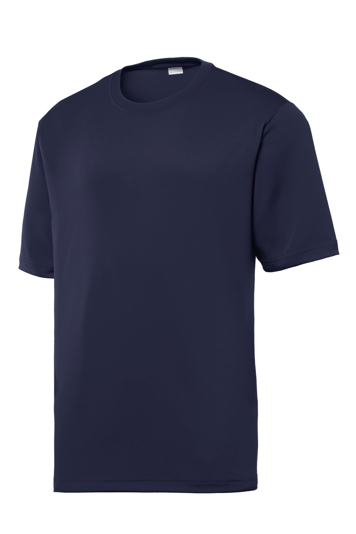 Front View of True Navy Sport-Tek PosiCharge Tough Tee . ST320 plain
