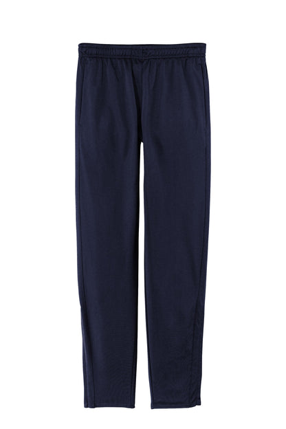 Front View of True Navy Sport-Tek Tricot Track Jogger. PST95 plain