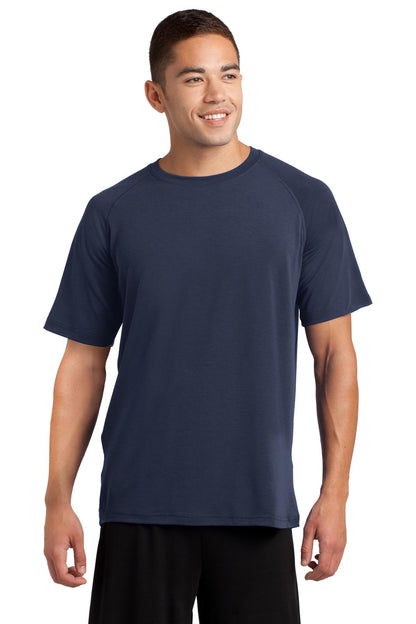 Front View of True Navy Sport-Tek Ultimate Performance Crew. ST700 plain