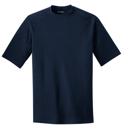 Front View of True Navy Sport-Tek Ultimate Performance Crew. ST700 plain