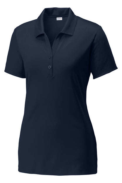 Front View of True Navy Sport-Tek Women's PosiCharge Competitor Polo. LST550 plain