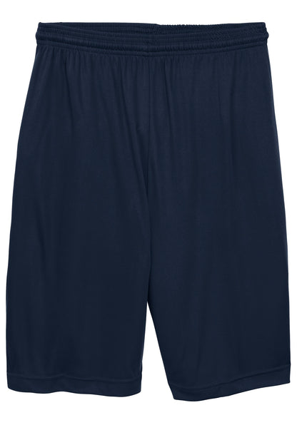 Front View of True Navy Sport-Tek Youth PosiCharge Competitor Short. YST355 plain