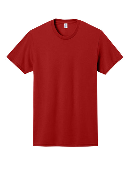 Front View of True Red Jerzees - Dri-Power 50/50 Cotton/Poly T-Shirt. 29M plain
