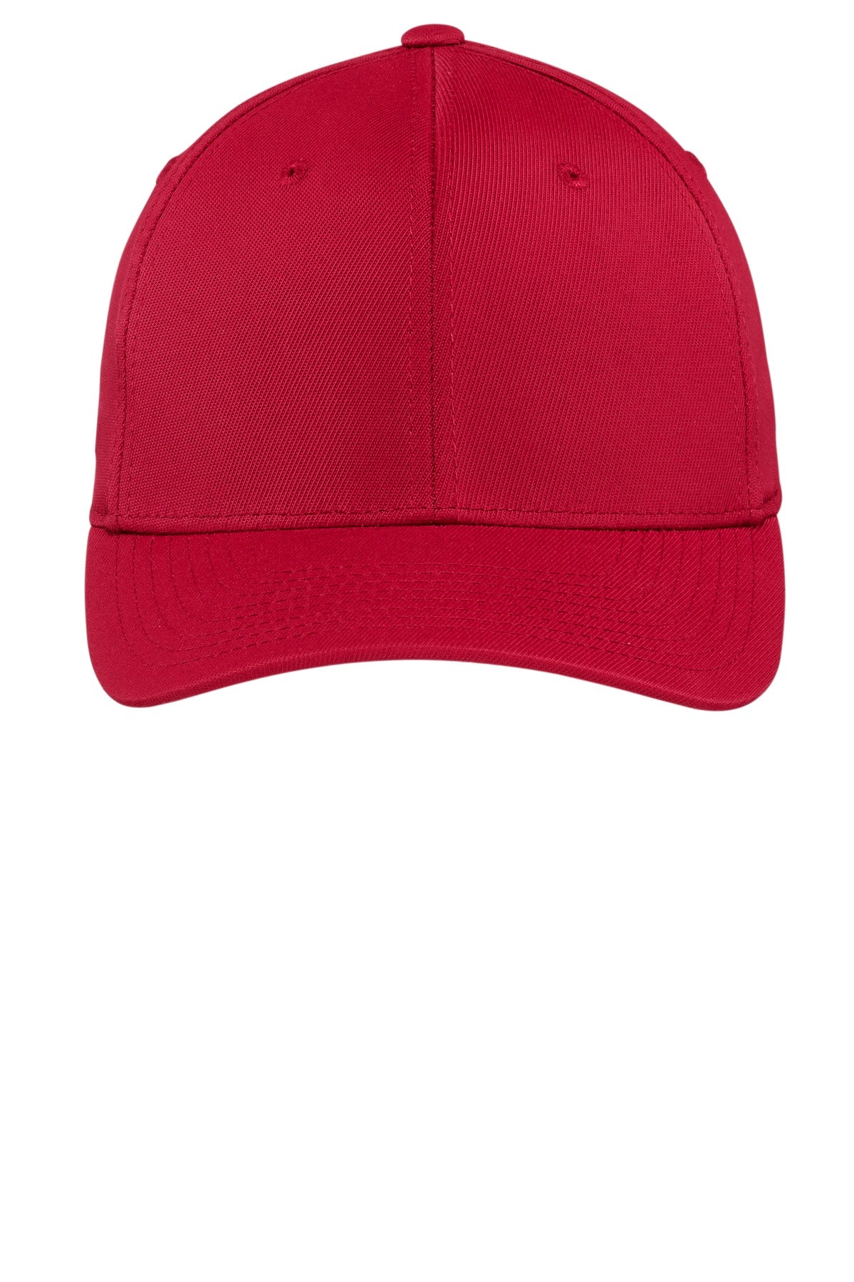 Front View of True Red Sport-Tek Flexfit Performance Solid Cap. STC17 plain