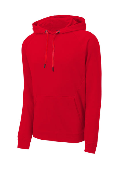 Front View of True Red Sport-Tek Lightweight French Terry Pullover Hoodie. ST272 plain