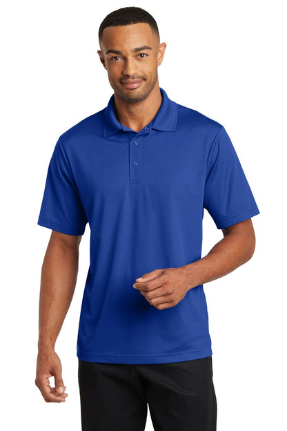 Front View of True Royal CornerStone Micropique Gripper Polo. CS421 plain