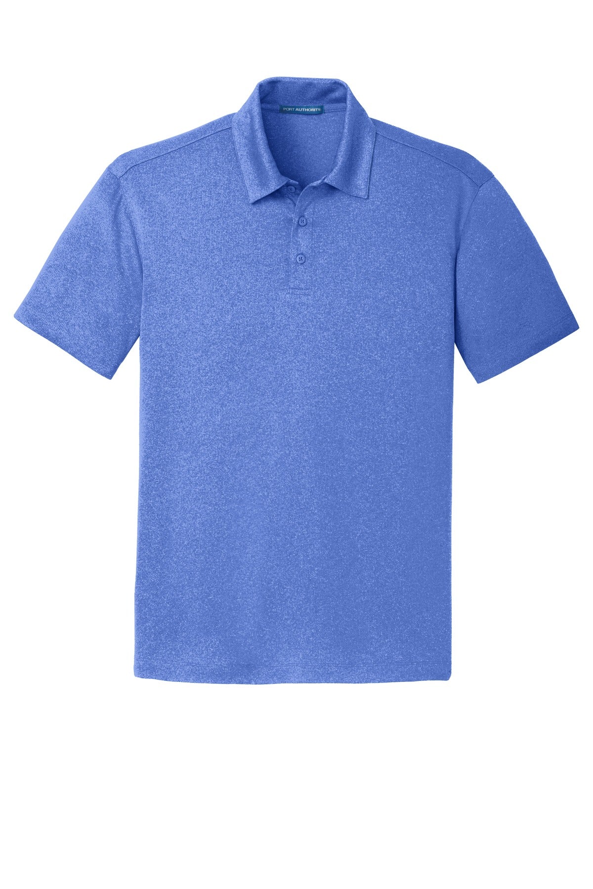 Front View of True Royal Hth Port Authority Trace Heather Polo. K576 plain