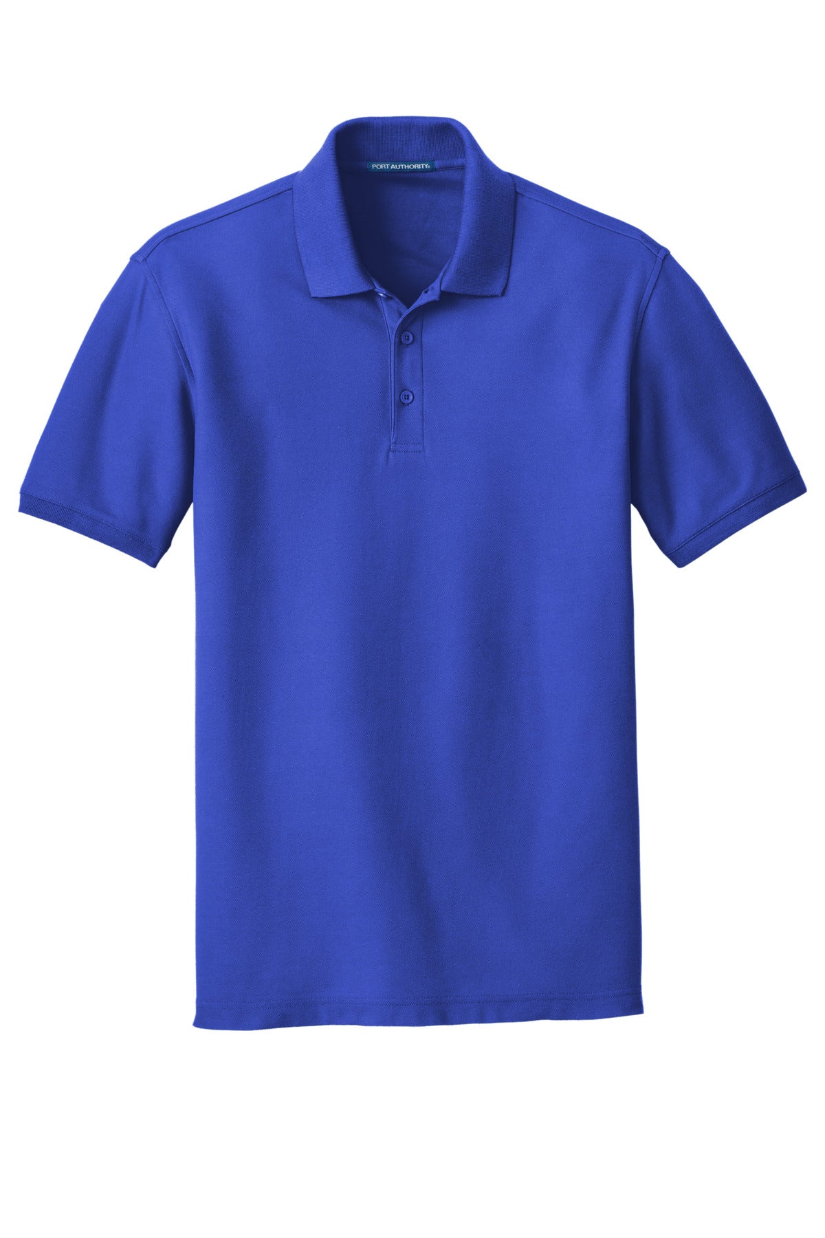Front View of True Royal Port Authority Core Classic Pique Polo. K100 plain