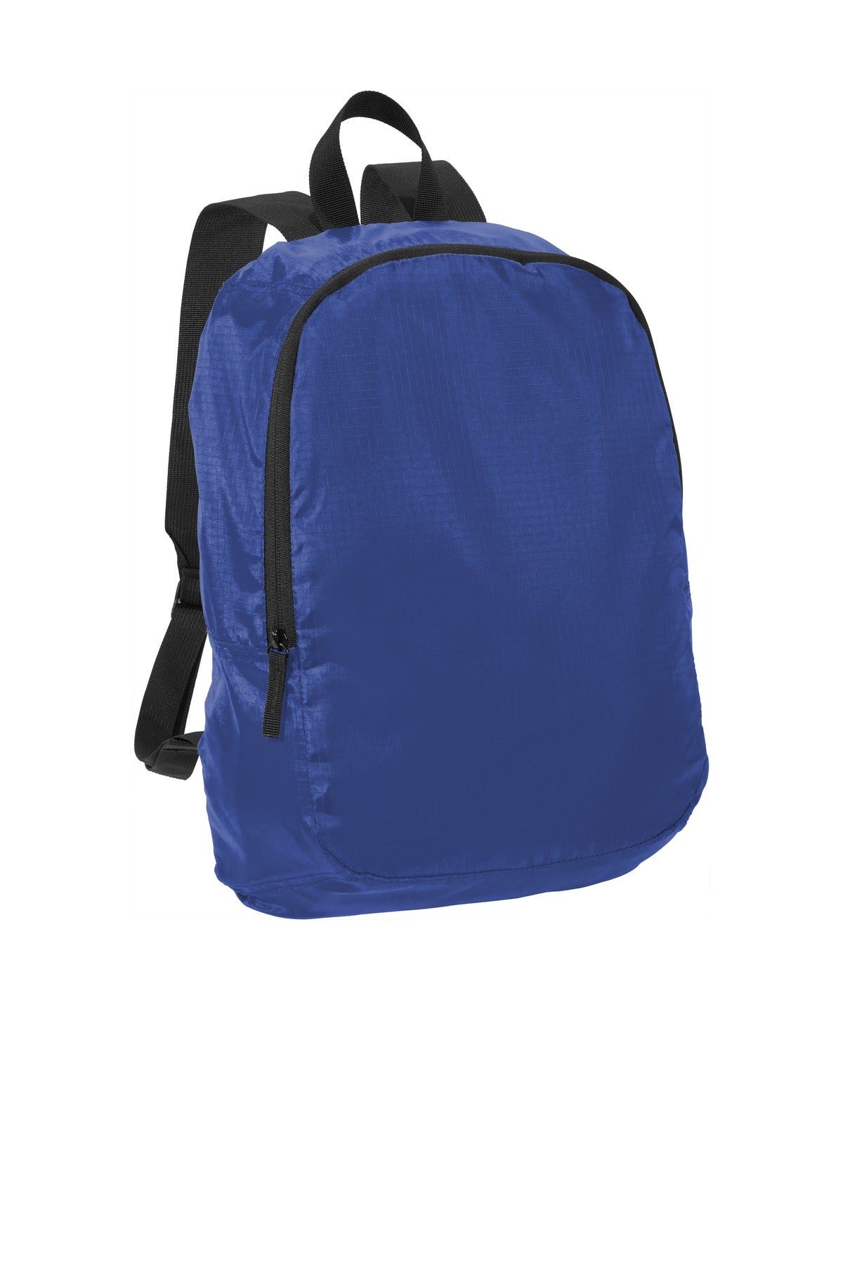 Front View of True Royal Port Authority Crush Ripstop Backpack BG213 plain