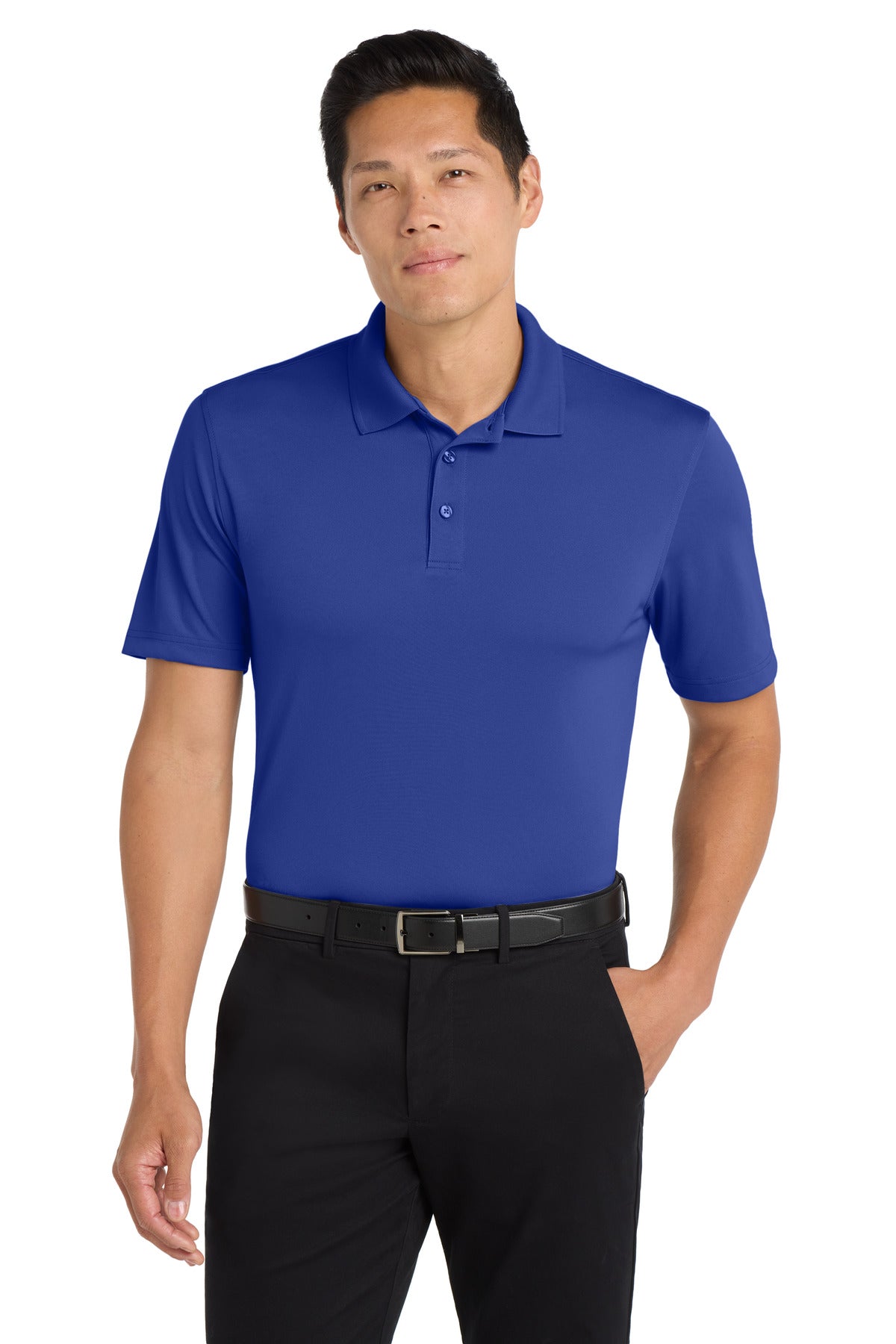 Front View of True Royal Port Authority Dry Zone UV Micro-Mesh Polo. K110 plain