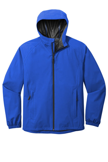 Front View of True Royal Port Authority Essential Rain Jacket J407 plain