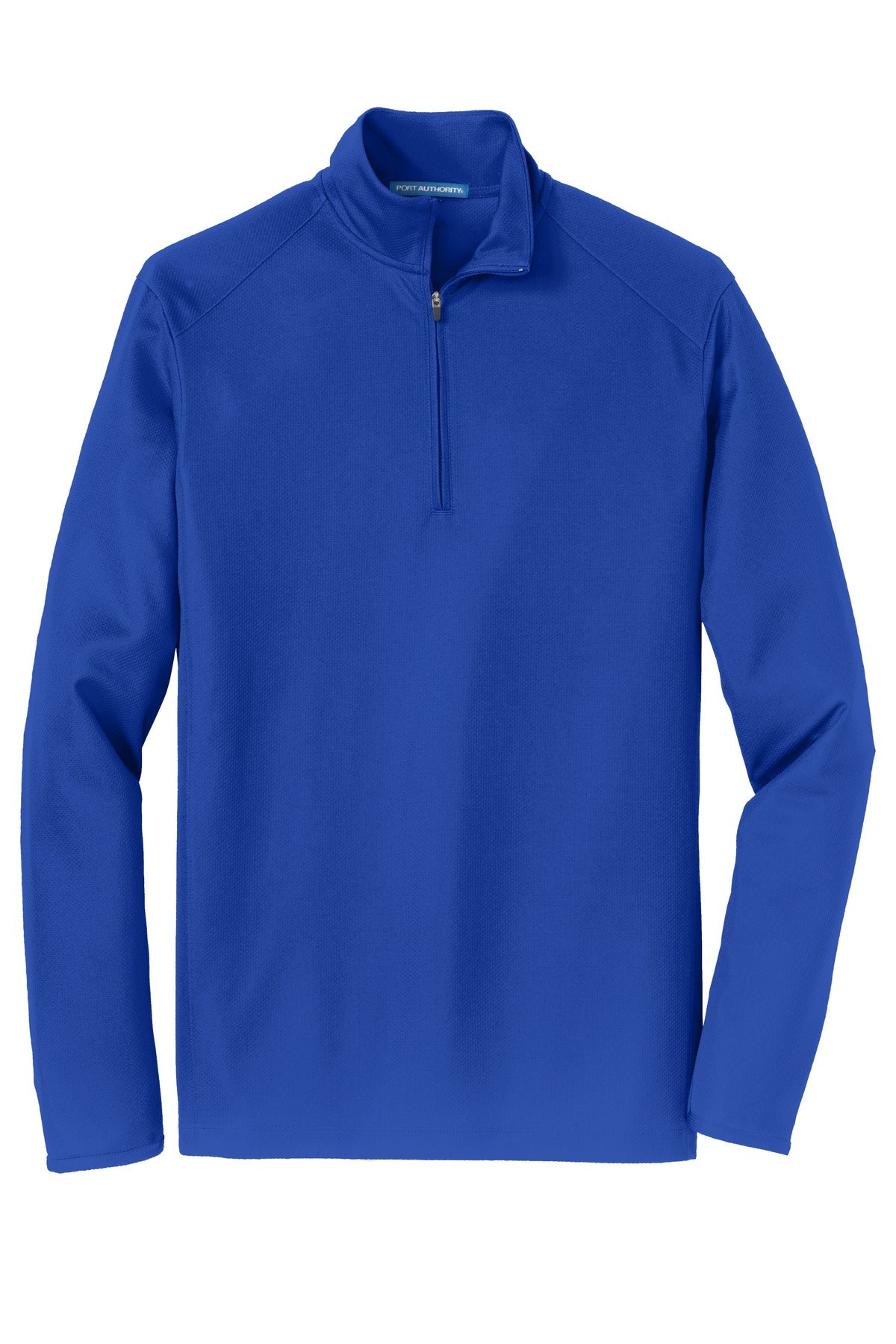 Front View of True Royal Port Authority Pinpoint Mesh 1/2-Zip. K806 plain