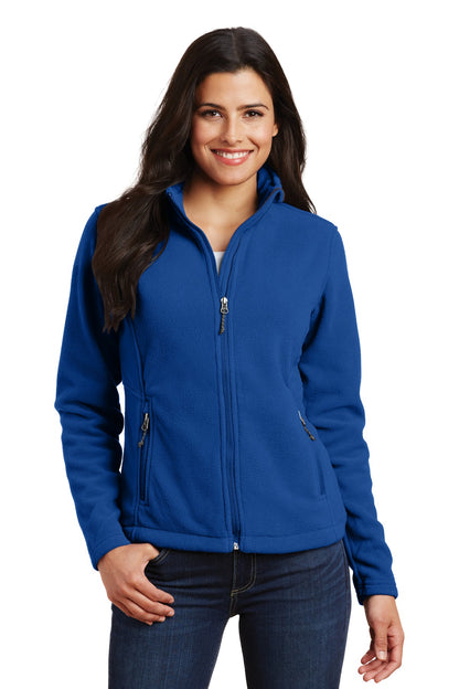 Front View of True Royal Port Authority Women's Value Fleece Jacket. L217 plain