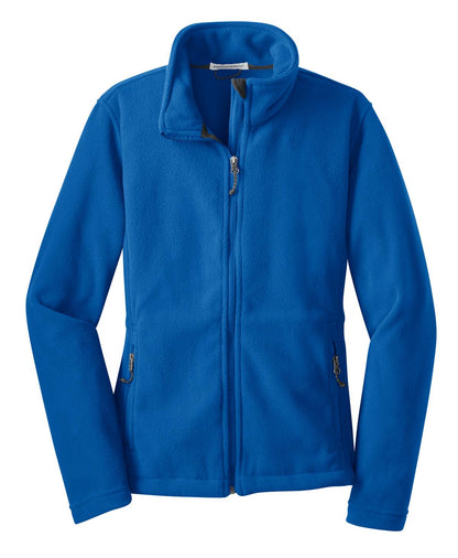 Front View of True Royal Port Authority Women's Value Fleece Jacket. L217 plain