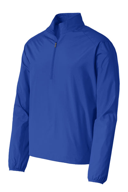 Front View of True Royal Port Authority Zephyr 1/2-Zip Pullover. J343 plain